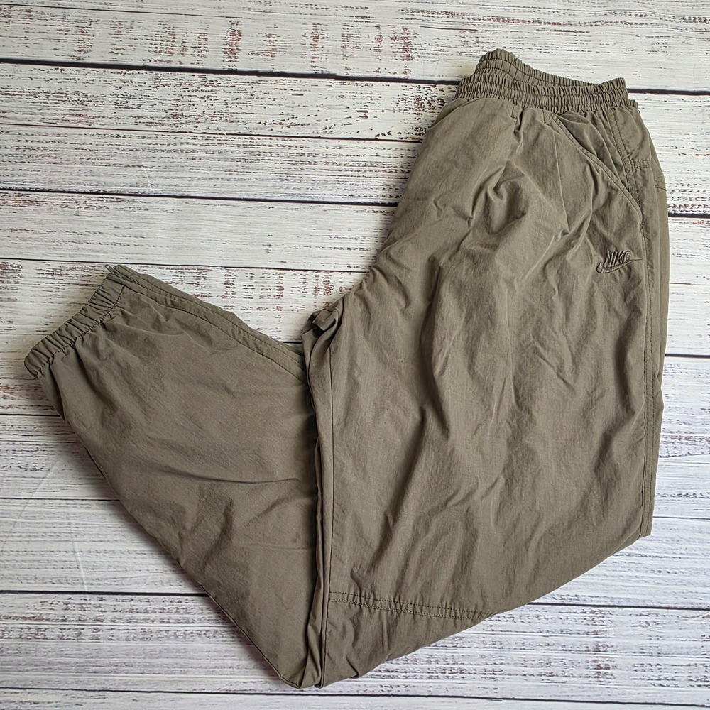 Nike Mens Heritage‎ Windbreaker Jogger Pants Olive Brown Large S50509SID Lined